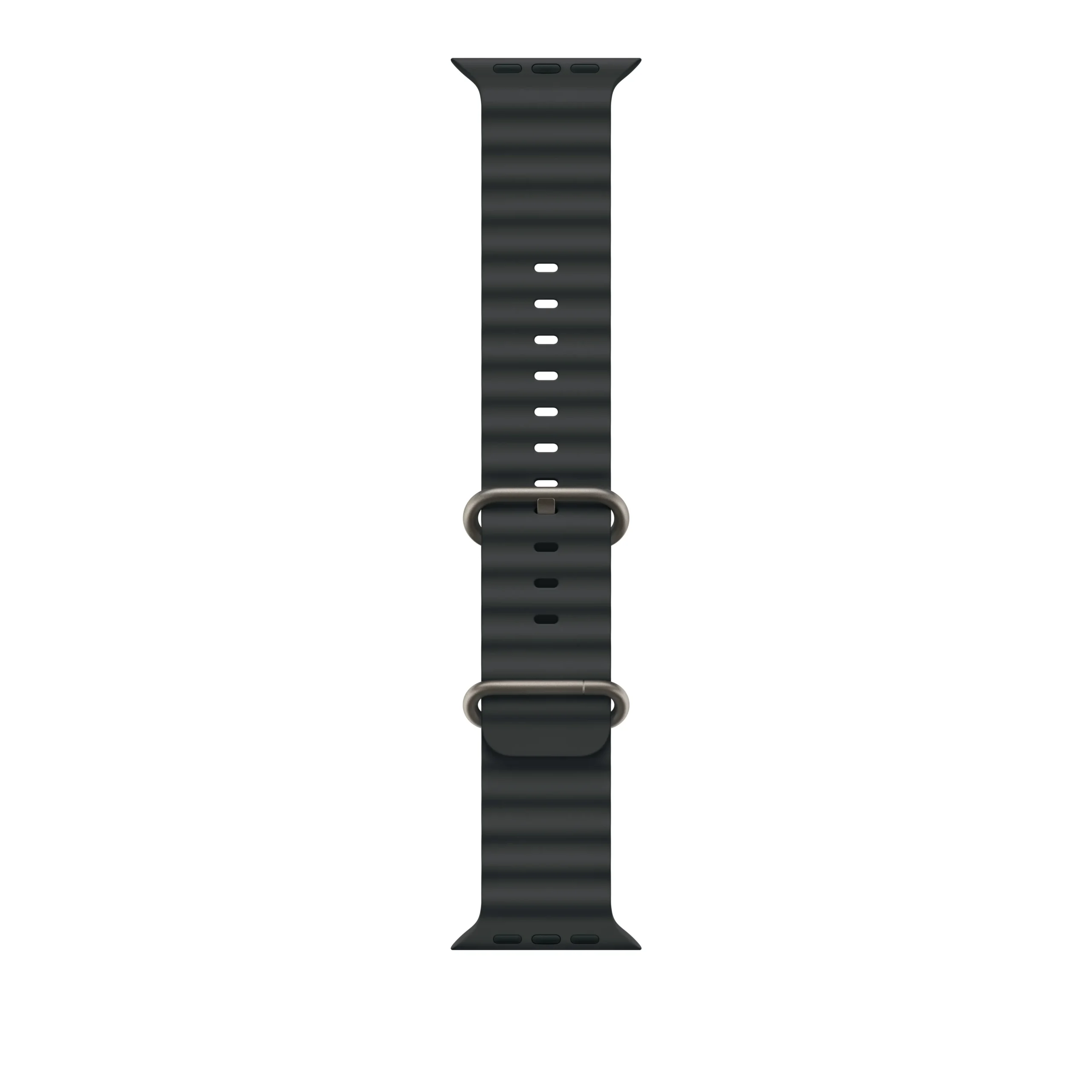 Apple Watch 49 mm -Ocean-ranneke, Musta / Luonnontitaani