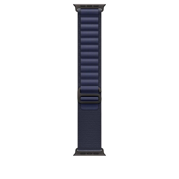 Apple Watch 49 mm -Alpine-ranneke, Laivaston­sininen / Mustatitaani, Suuri