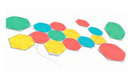 Nanoleaf Shapes Hexagons Starter Kit (15 Panels) -aloituspakkaus