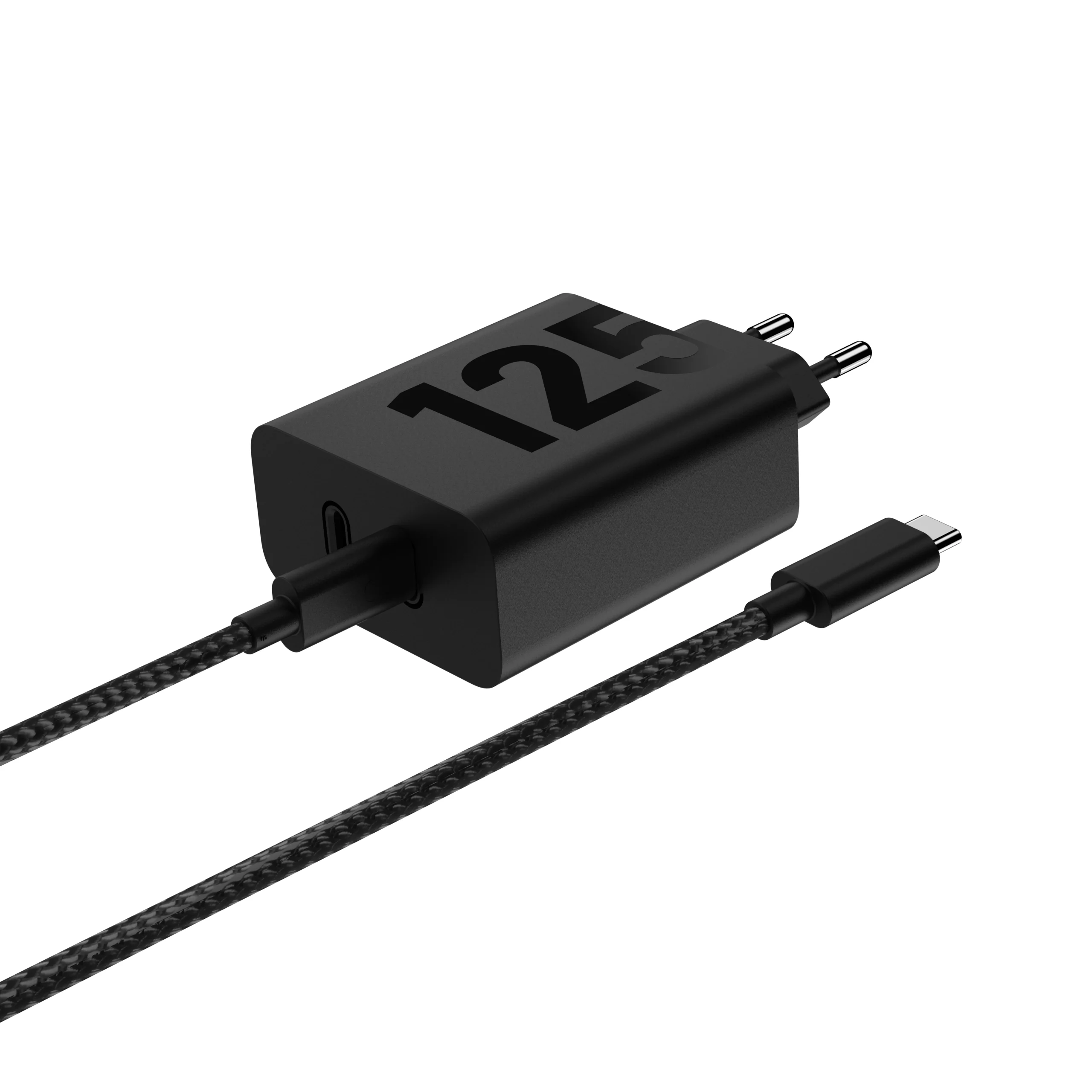 Motorola Dual 125W 2xUSB-C  -laturi, 2m USB-C kaapeli