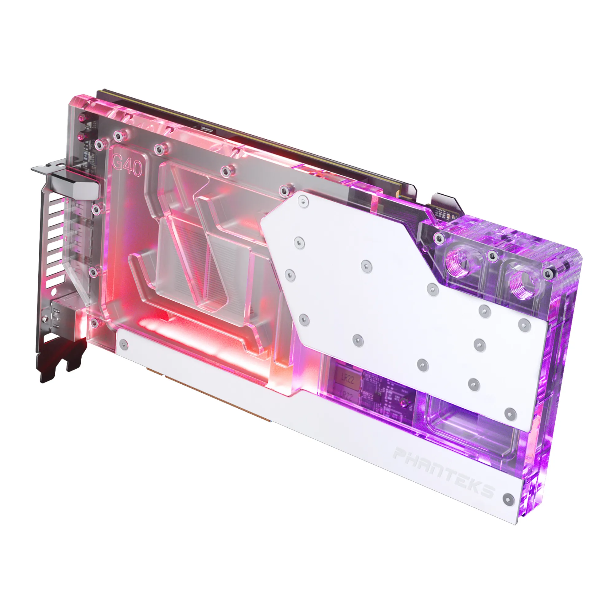 Phanteks RTX 4090/4080 GPU Full Water Block Asus, DRGB, Matte White