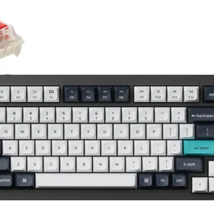 Keychron Q1 MAX 75% Knob QMK/VIA Gateron Jupiter Red -langaton näppäimistö, Musta