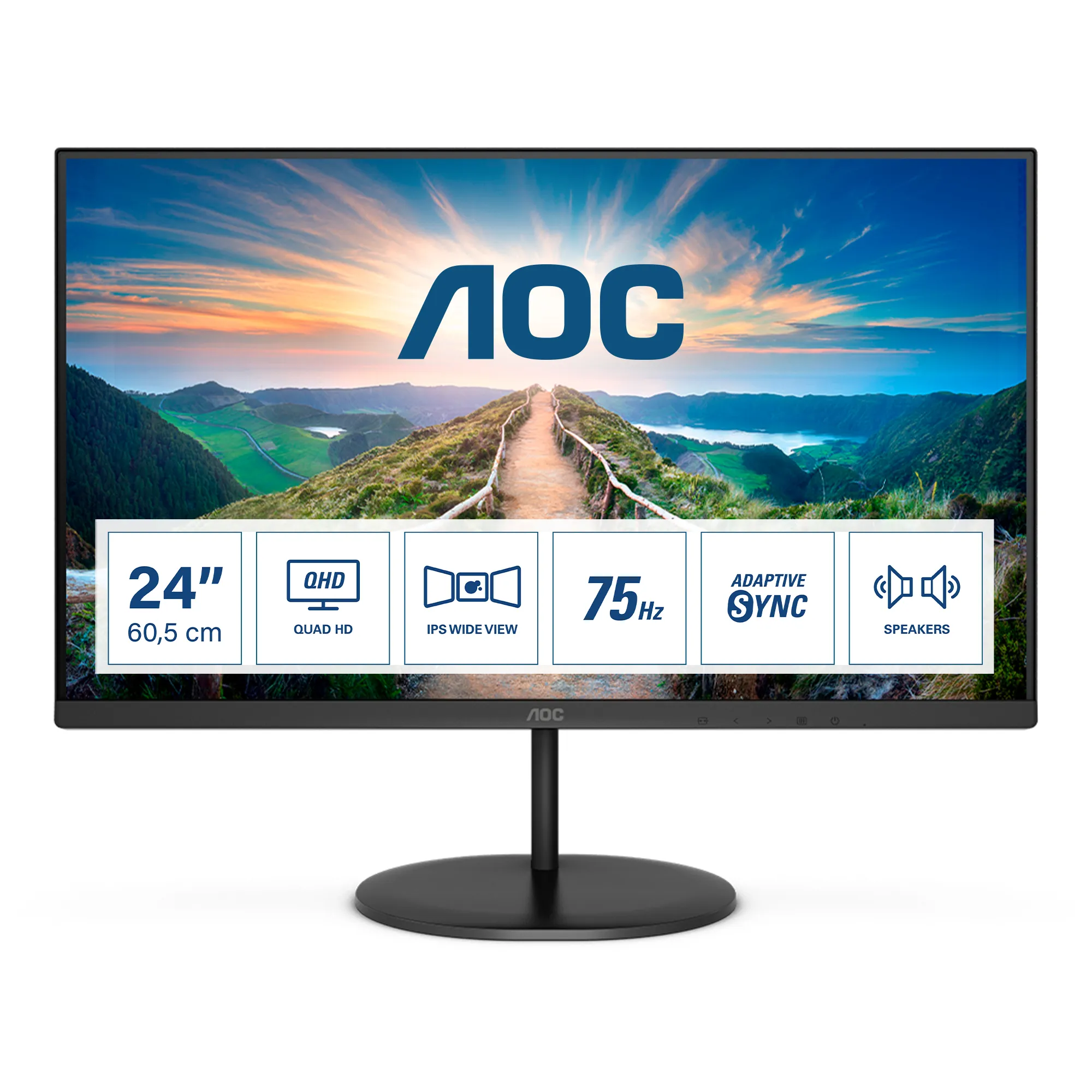 AOC Q24V4EA 24" QHD, IPS -näyttö