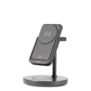 Deltaco 3-in-1 magneettinen langaton laturi, iPhone/Apple Watch/nappikuulokkeet