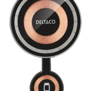 Deltaco 2-in-1 -langaton laturi magneetilla, 15W, läpinäkyvä