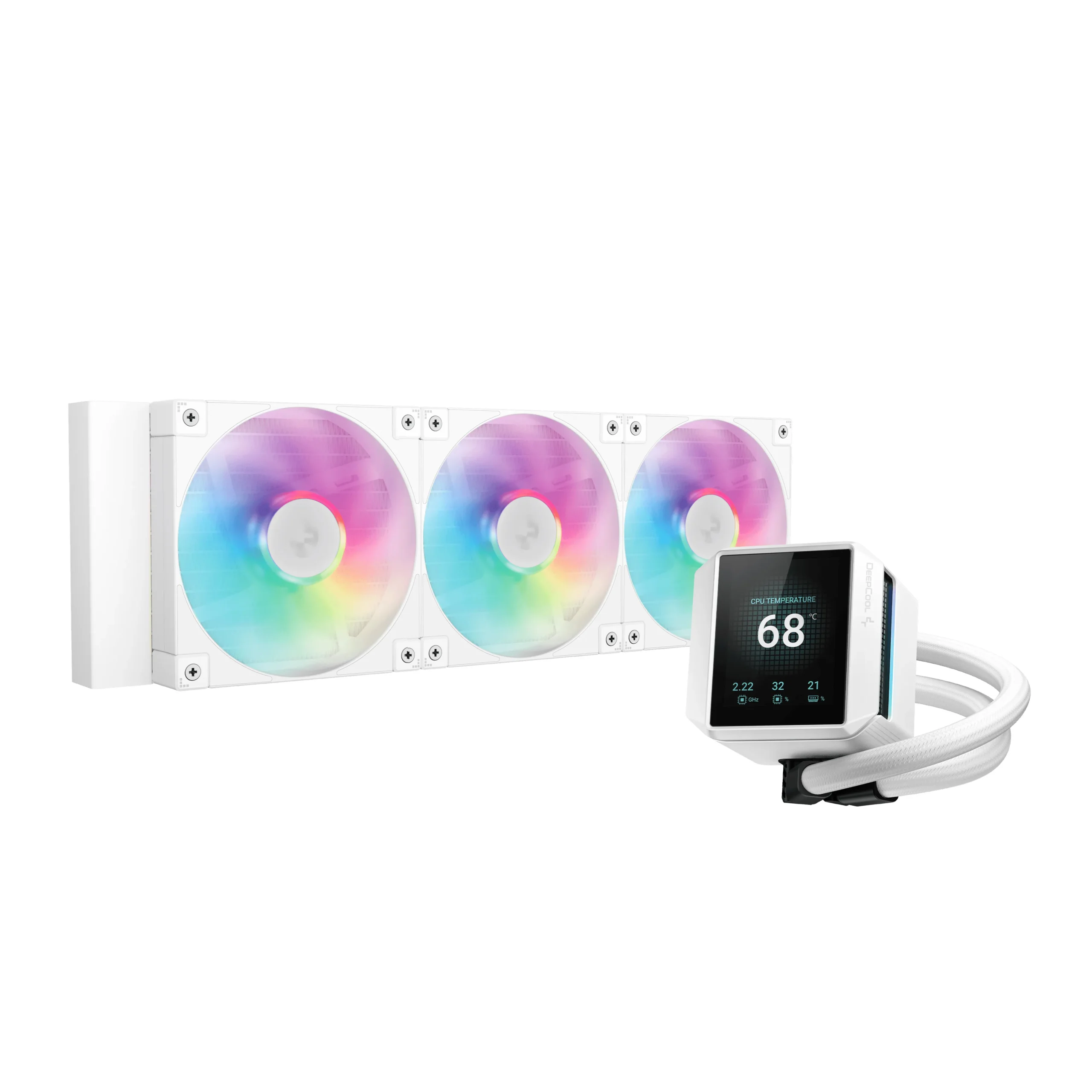 DeepCool MYSTIQUE 360 ARGB -nestejäähdytysjärjestelmä, Valkoinen