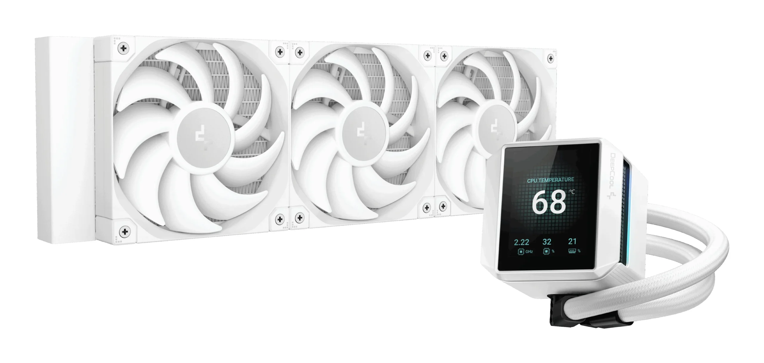DeepCool MYSTIQUE 360 -nestejäähdytysjärjestelmä, valkoinen