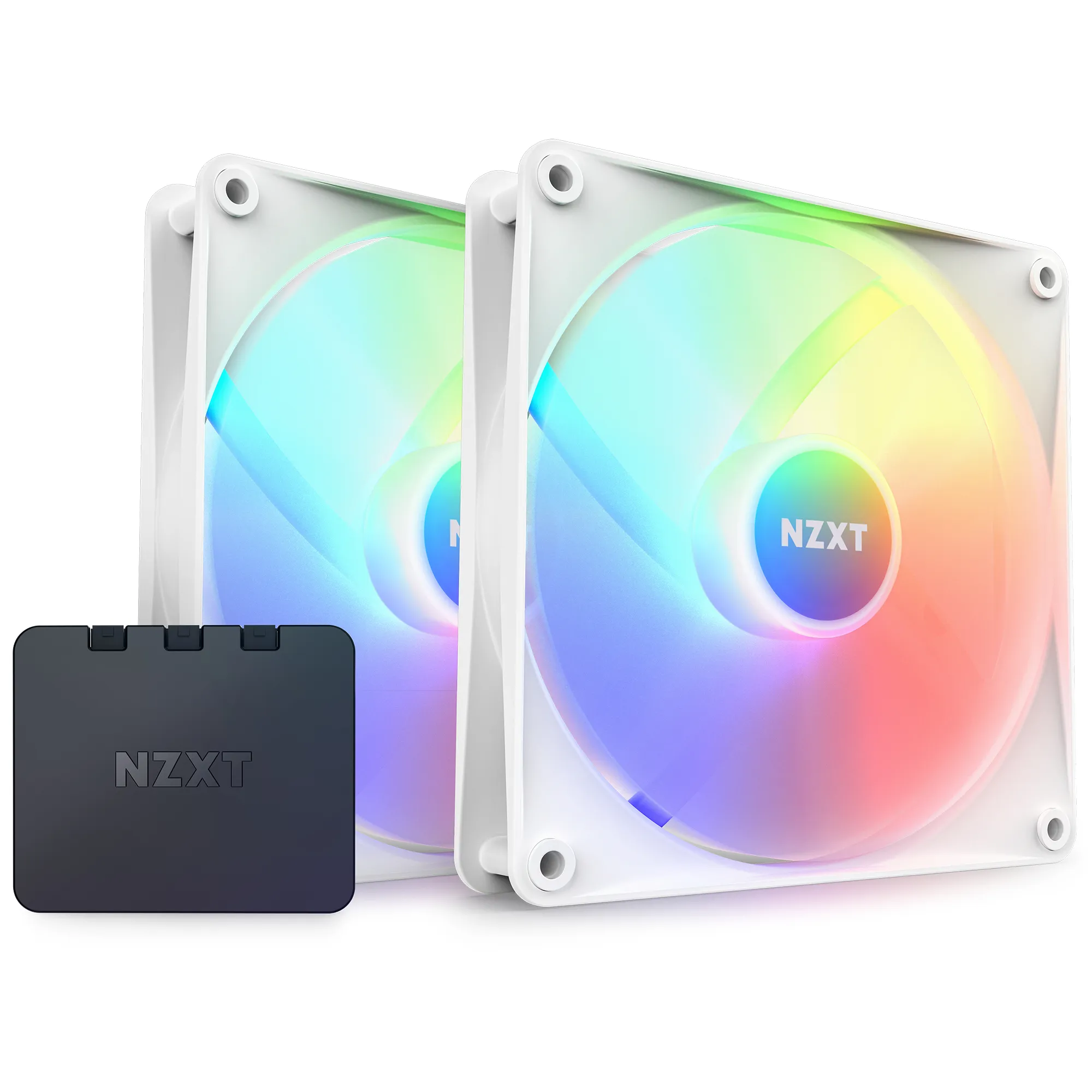 NZXT F140, RGB Core, 140mm -kotelotuuletin, valkoinen, 2kpl + controller