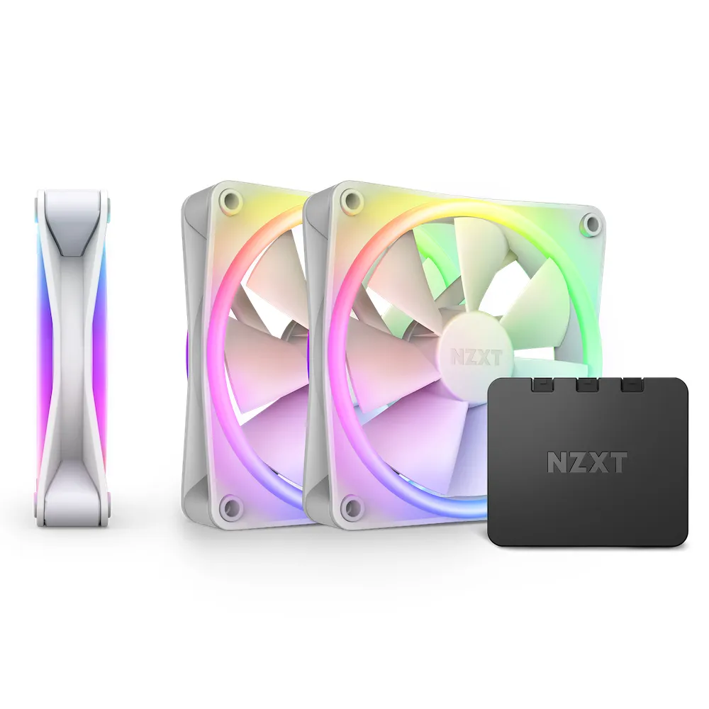 NZXT 3xF120 RGB DUO & RGB Controller -kotelotuuletin, valkoinen