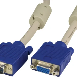 Deltaco VGA – VGA -kaapeli, 5 m, Sininen/Harmaa