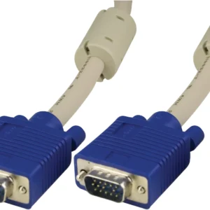 Deltaco VGA – VGA -kaapeli, 10 m, Sininen/Valkoinen