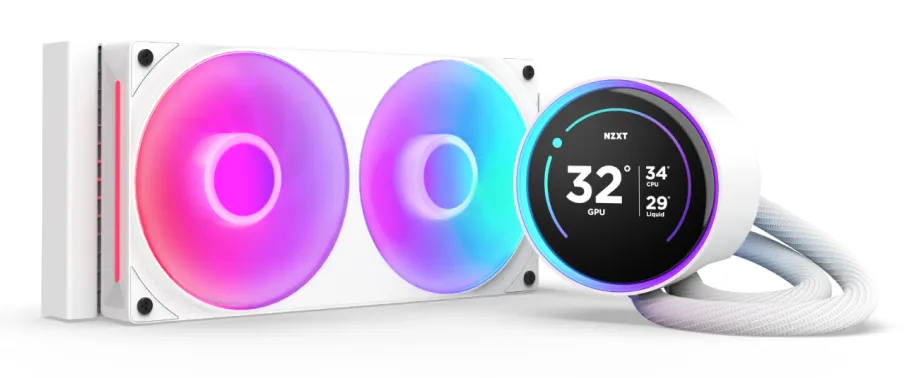 NZXT Kraken Elite V2 2024 240mm RGB -nestejäähdytysjärjestelmä, Valkoinen