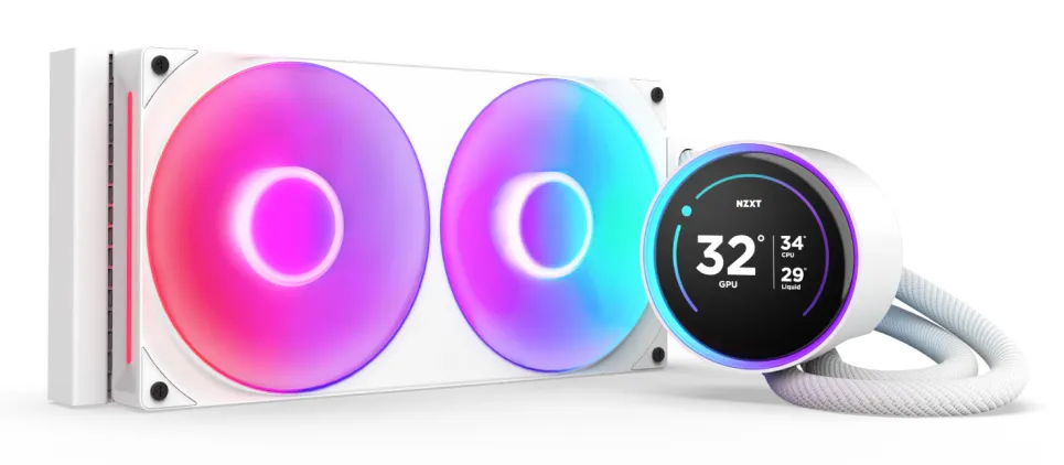 NZXT Kraken Elite V2 2024 280mm RGB -nestejäähdytysjärjestelmä, Valkoinen