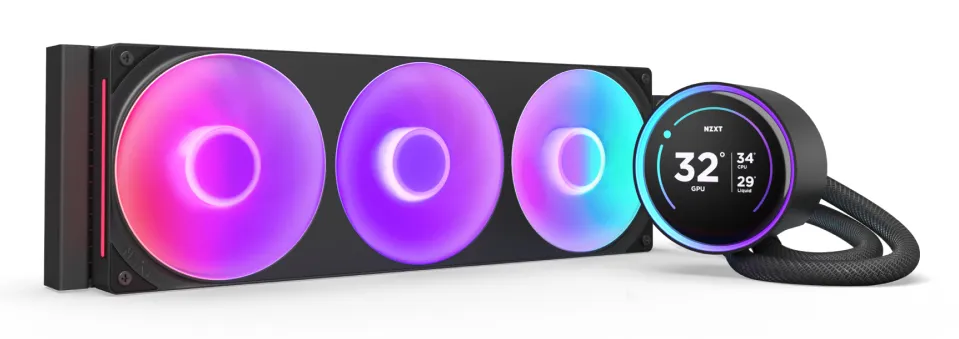 NZXT Kraken Elite V2 2024 360mm RGB -nestejäähdytysjärjestelmä, Musta