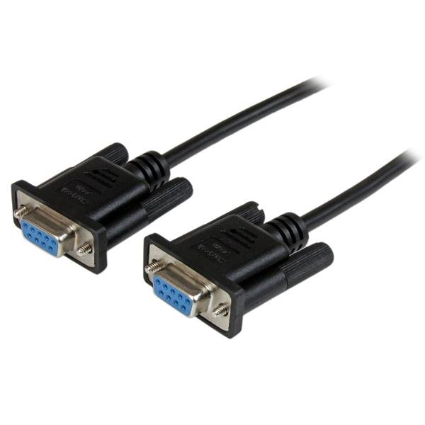 StarTech DB9 RS232 Serial Null Modem Cable F/F -adapteri, 1m, Musta