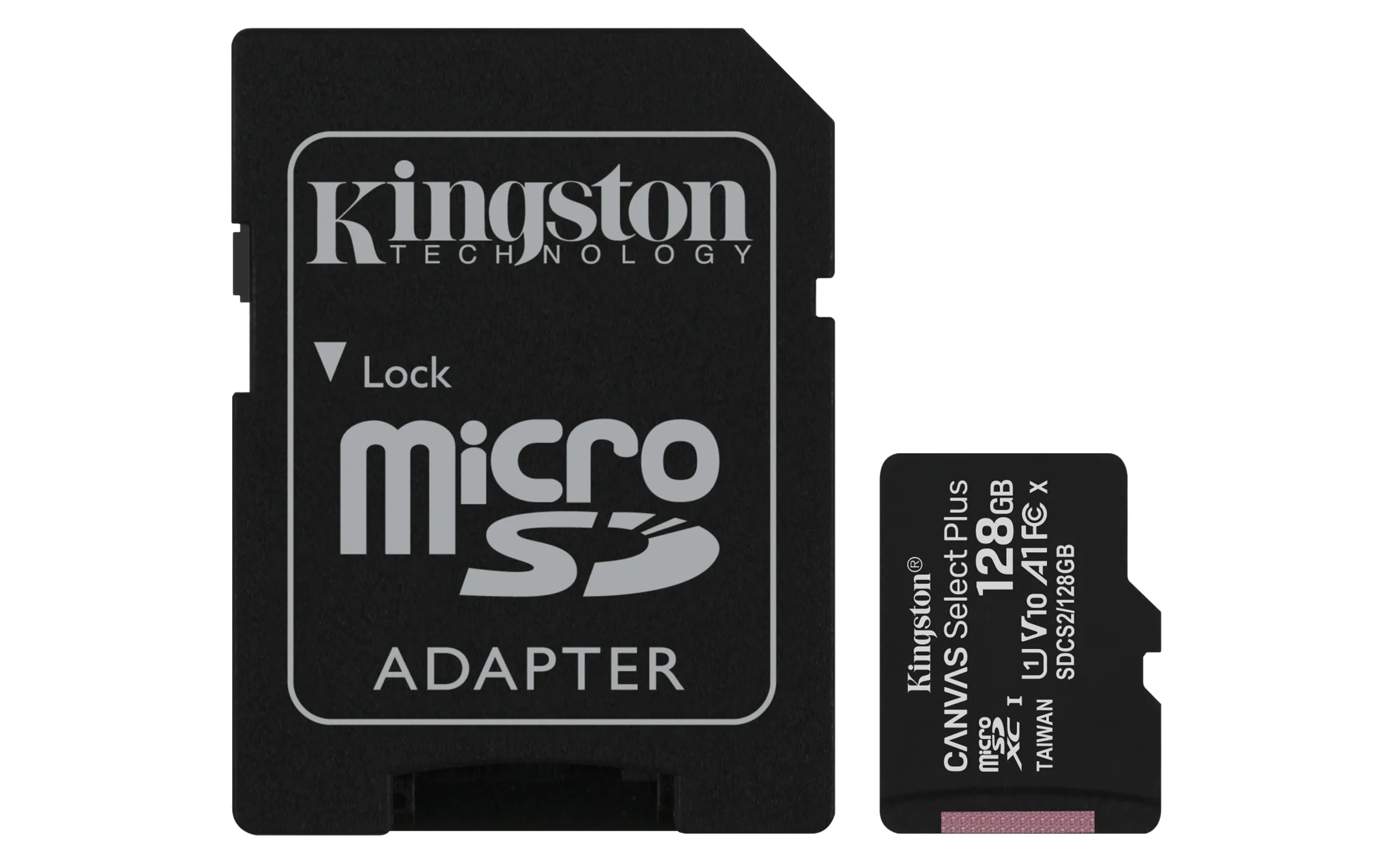 Kingston Canvas Select Plus 128 Gt MicroSDXC -muistikortti + SD-adapteri