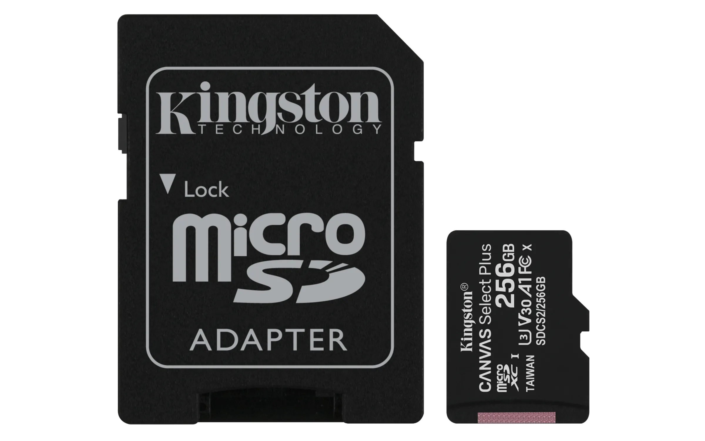 Kingston Canvas Select Plus 256 Gt MicroSDXC -muistikortti + SD-adapteri