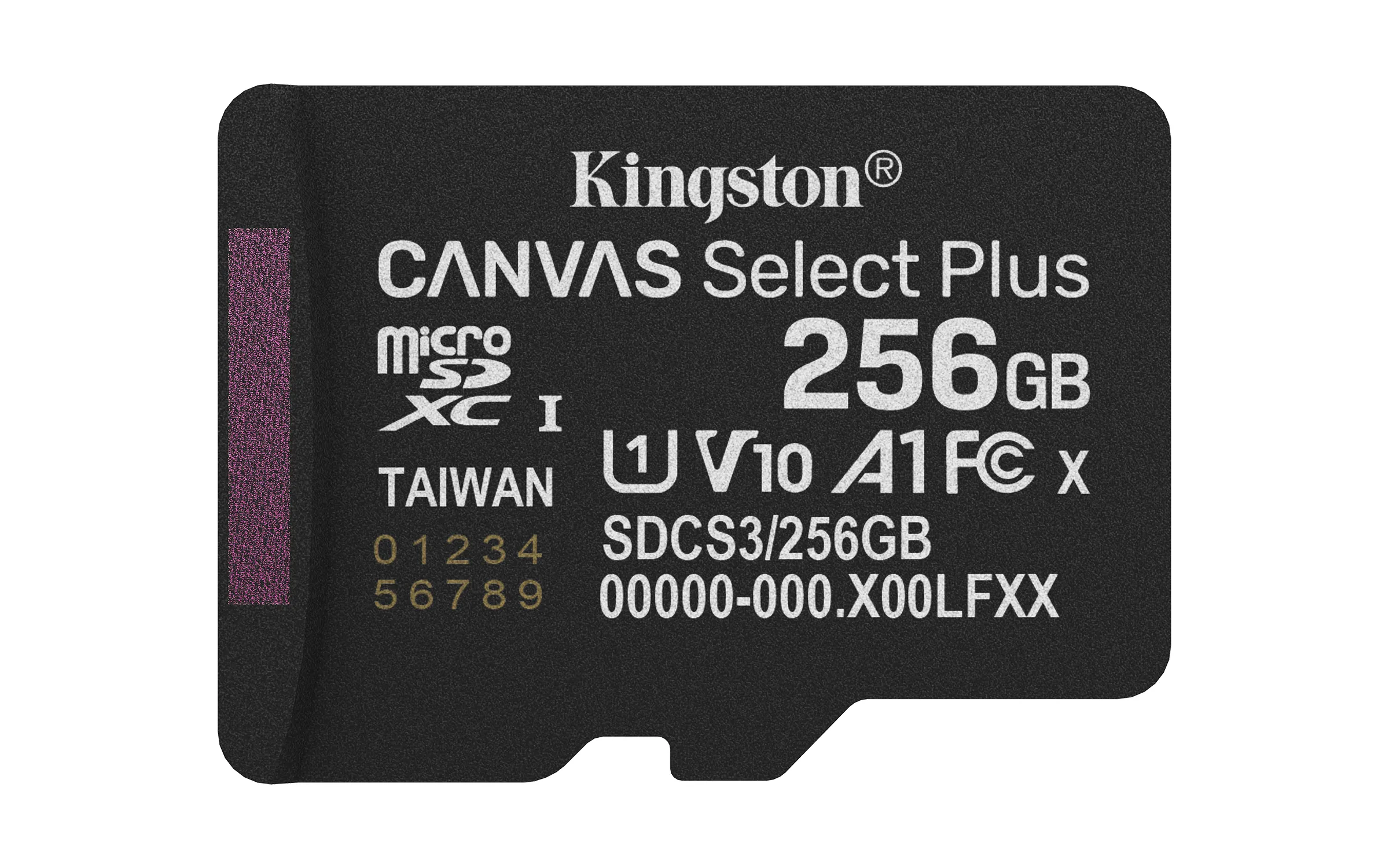 Kingston 256 Gt microSDXC Canvas Select Plus Gen3 -muistikortti