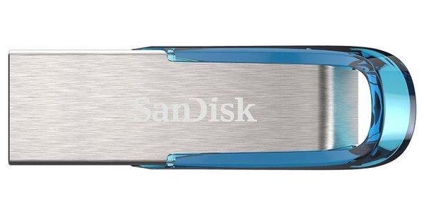 SanDisk 32 Gt Ultra Flair USB 3.2 Gen 1x1 -muistitikku, Sininen/Hopea
