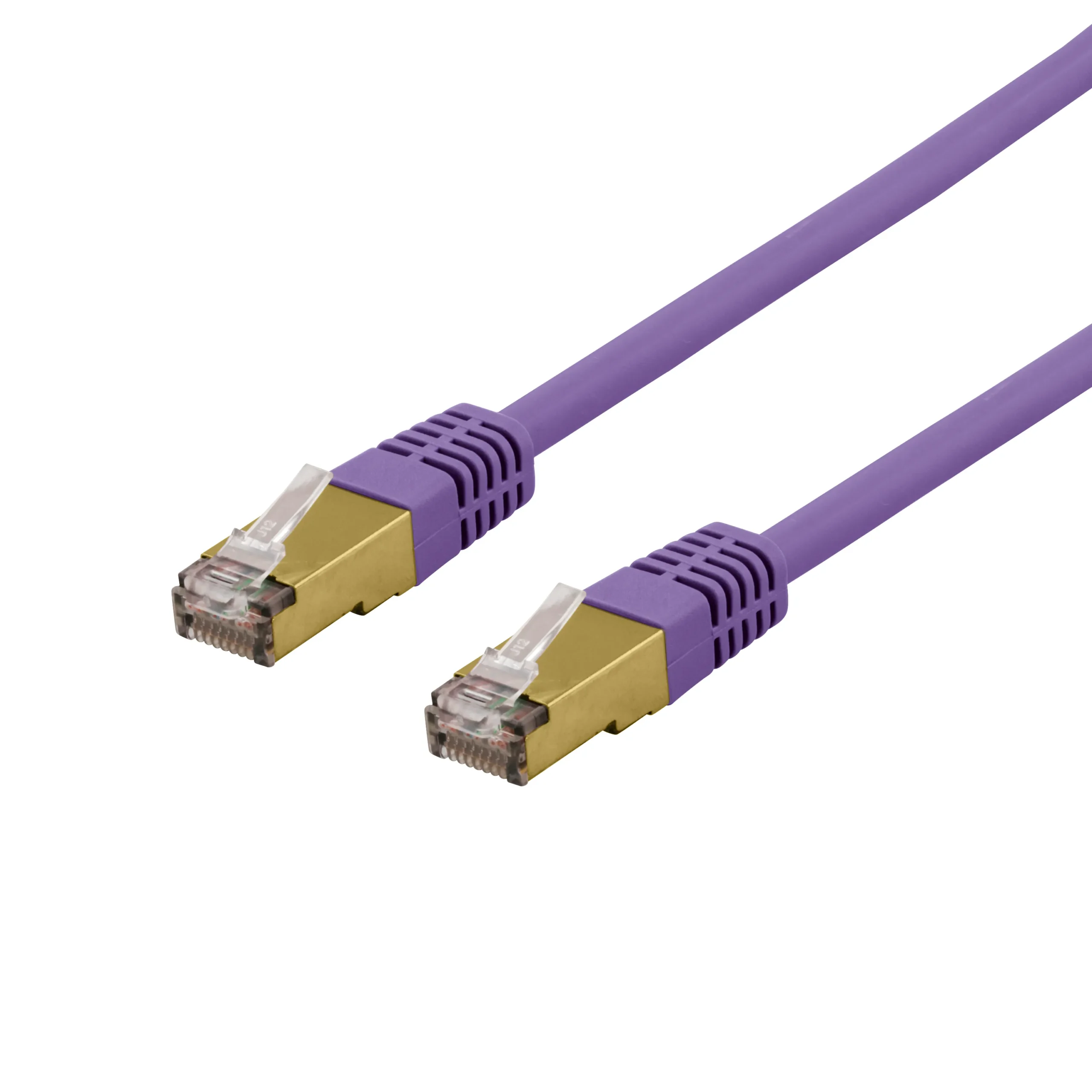 Deltaco Cat6a S/FTP -verkkokaapeli, 1 m, Purppura