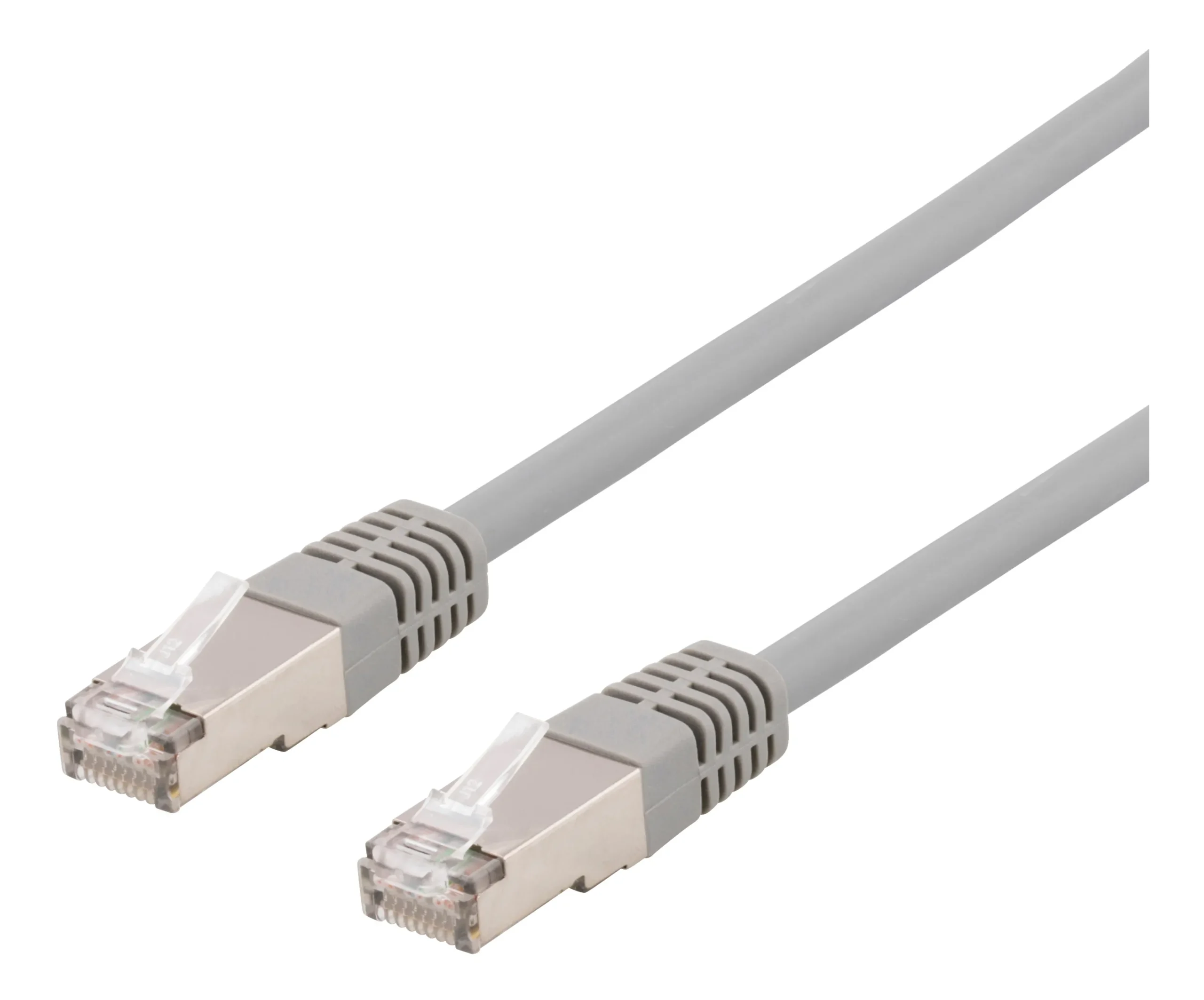 Deltaco Cat6 S/FTP -verkkokaapeli, 1 m, Harmaa
