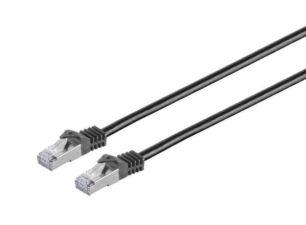 MicroConnect Cat7 S/FTP PiMF -verkkokaapeli, 0,5m, Musta