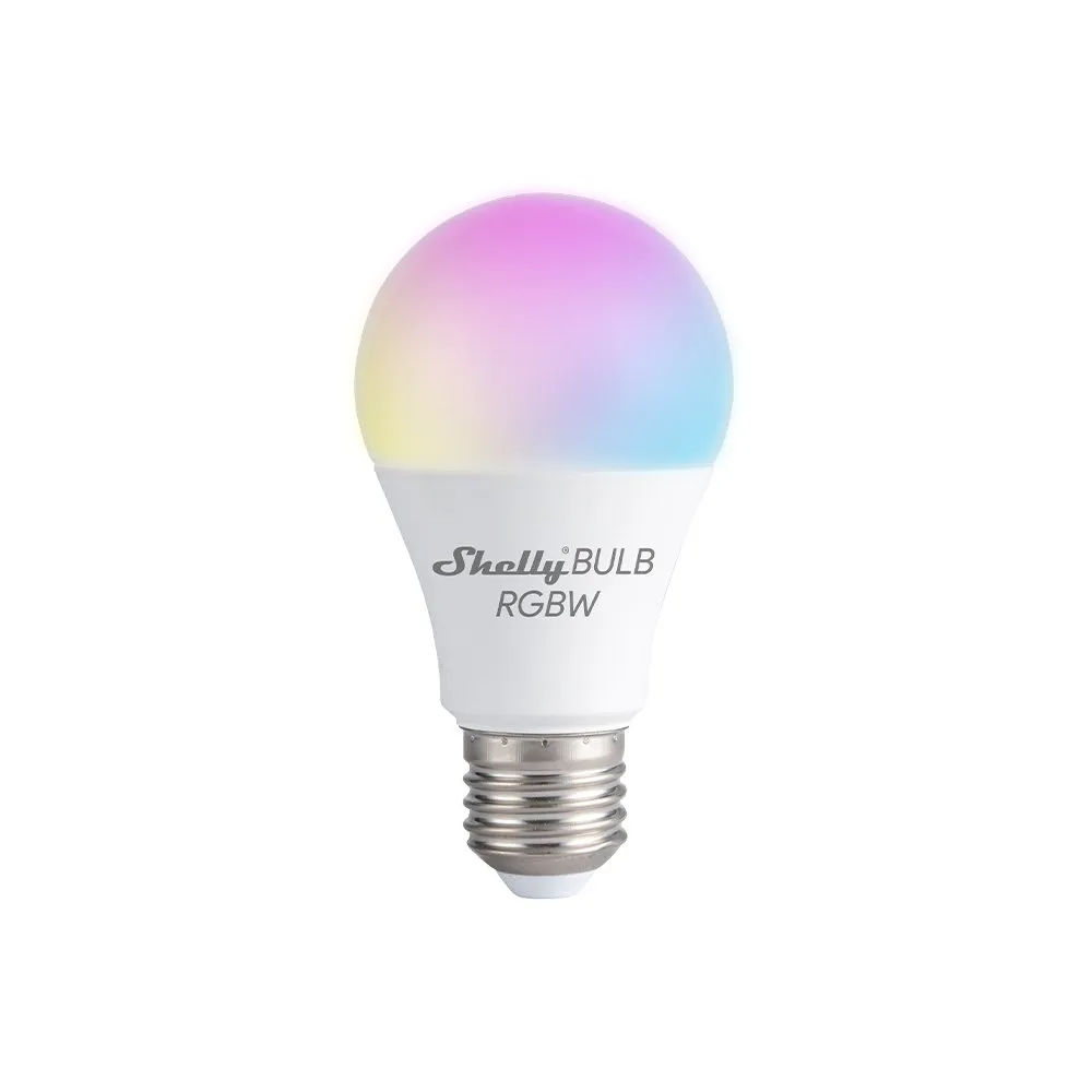 Shelly DUO RGBW E27, RGB, Valkoinen -älylamppu
