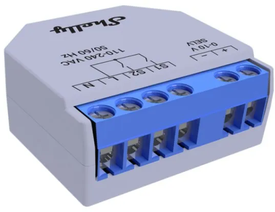 Shelly Plus 0-10V Dimmer -älyhimmennin WiFi-verkkoon