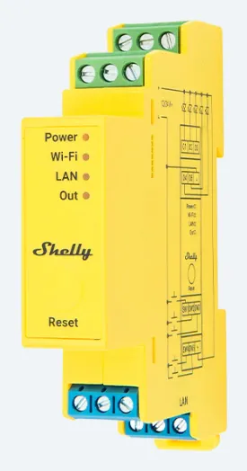 Shelly Pro RGBWW PM -kiskoälyrele virranseurannalla