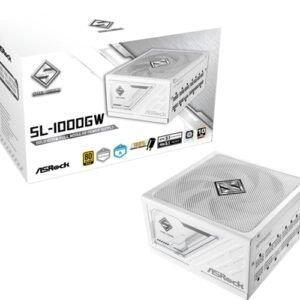 ASRock Steel Legend 1000W -virtalähde, valkoinen, 80 Plus Gold