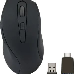 SPEEDLINK AXON Silent & Antibacterial Rechargeable Mouse - Wireless, USB-A/-C, rubber