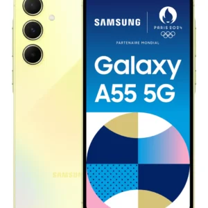 Samsung Galaxy A55 5G 128 Gt/8 Gt -Android-puhelin, Keltainen
