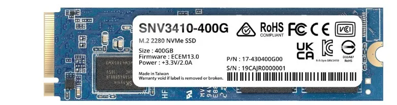 Synology SNV3410 400 GB, PCIe 3.0, M.2 -SSD-levy