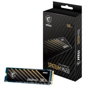 MSI SPATIUM M450 PCIe 4.0 NVMe M.2 500GB 500 GB, PCIe 4.0, M.2 -SSD-levy