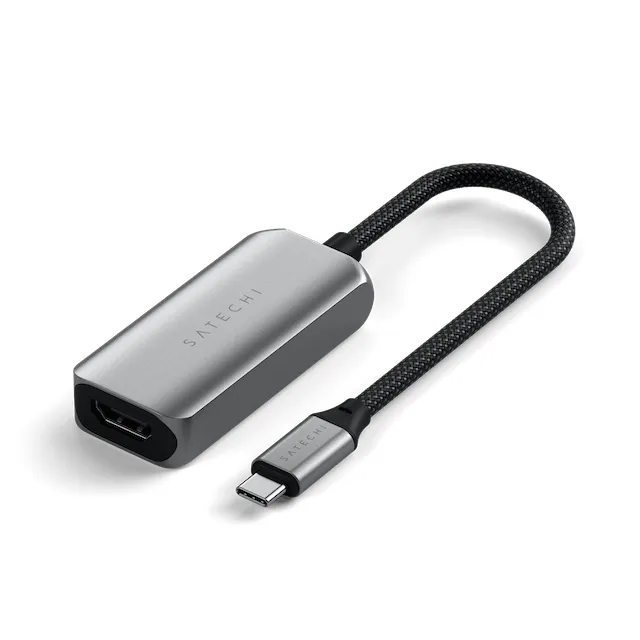 Satechi USB-C HDMI 2.1 8K -adapteri, Musta