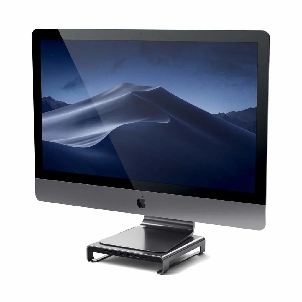 Satechi USB-C Aluminum Monitor Stand Hub for iMac, space grey