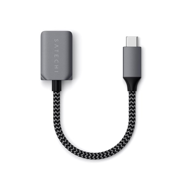 Satechi USB-C – USB-A -adapteri, Harmaa