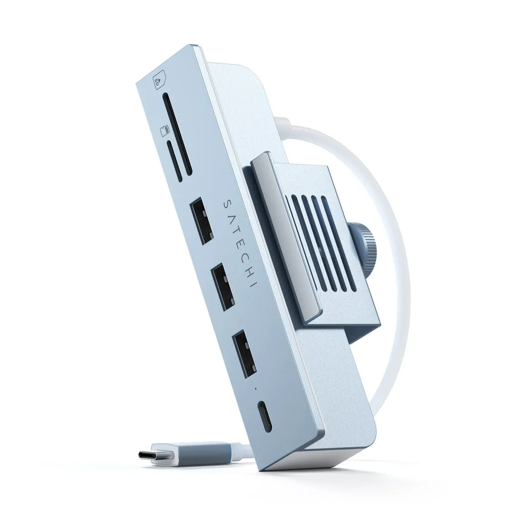 Satechi USB-C Clamp Hub for 24" iMac -adapteri, Sininen