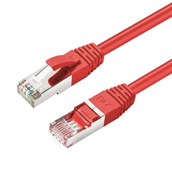 MicroConnect Cat6a S/FTP -verkkokaapeli, 2 m, Punainen