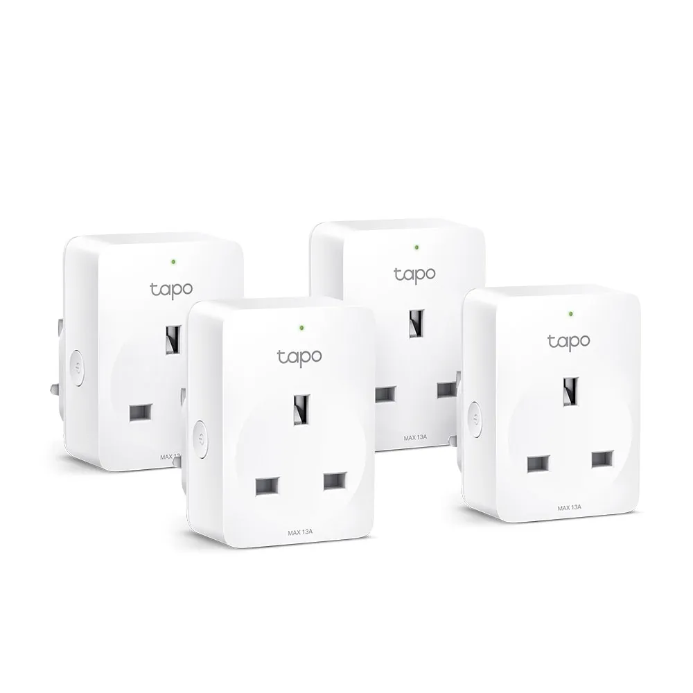 TP-Link Tapo P110 -älypistorasia energianmittauksella, Wi-Fi, 4-pack