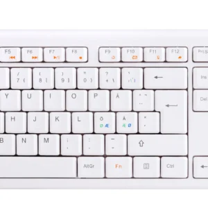 DELTACOnäppäimistö, pohjoismainen layout, USB 1,1m kaapeli, valkoinen