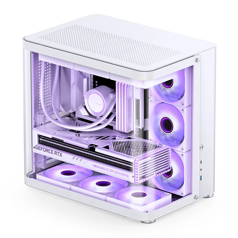 Jonsbo TK-2 Rounded Glass -miditornikotelo, valkoinen