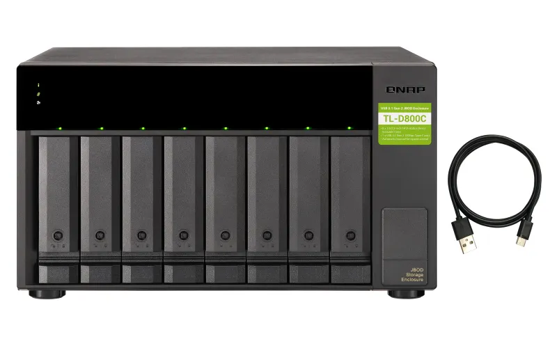 Qnap TL-D800C, 8x kiintolevypaikkaa -verkkolevypalvelin