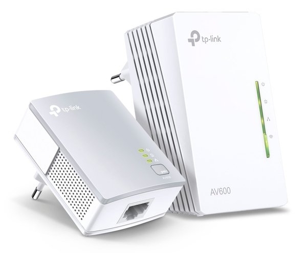 TP-LINK AV600 Powerline Wi-Fi KIT Qualcomm 300Mbps at 2.4GHz 600Mbps Powerline HomePlug AV 2 10/100Mbps Ports Wi-Fi Clone Twin Pack