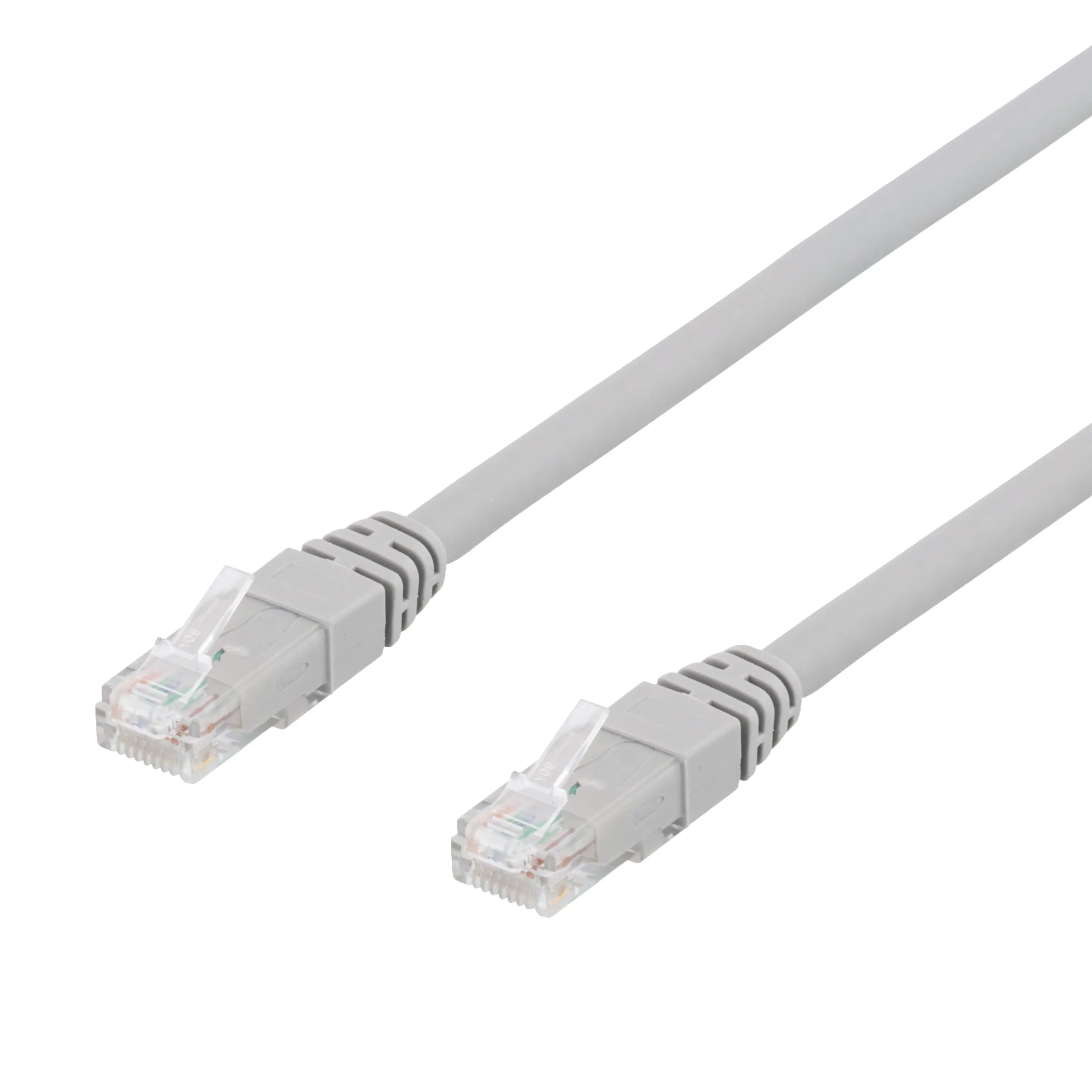 Deltaco Cat6 U/UTP -verkkokaapeli, 1 m, Harmaa (50-Pack)