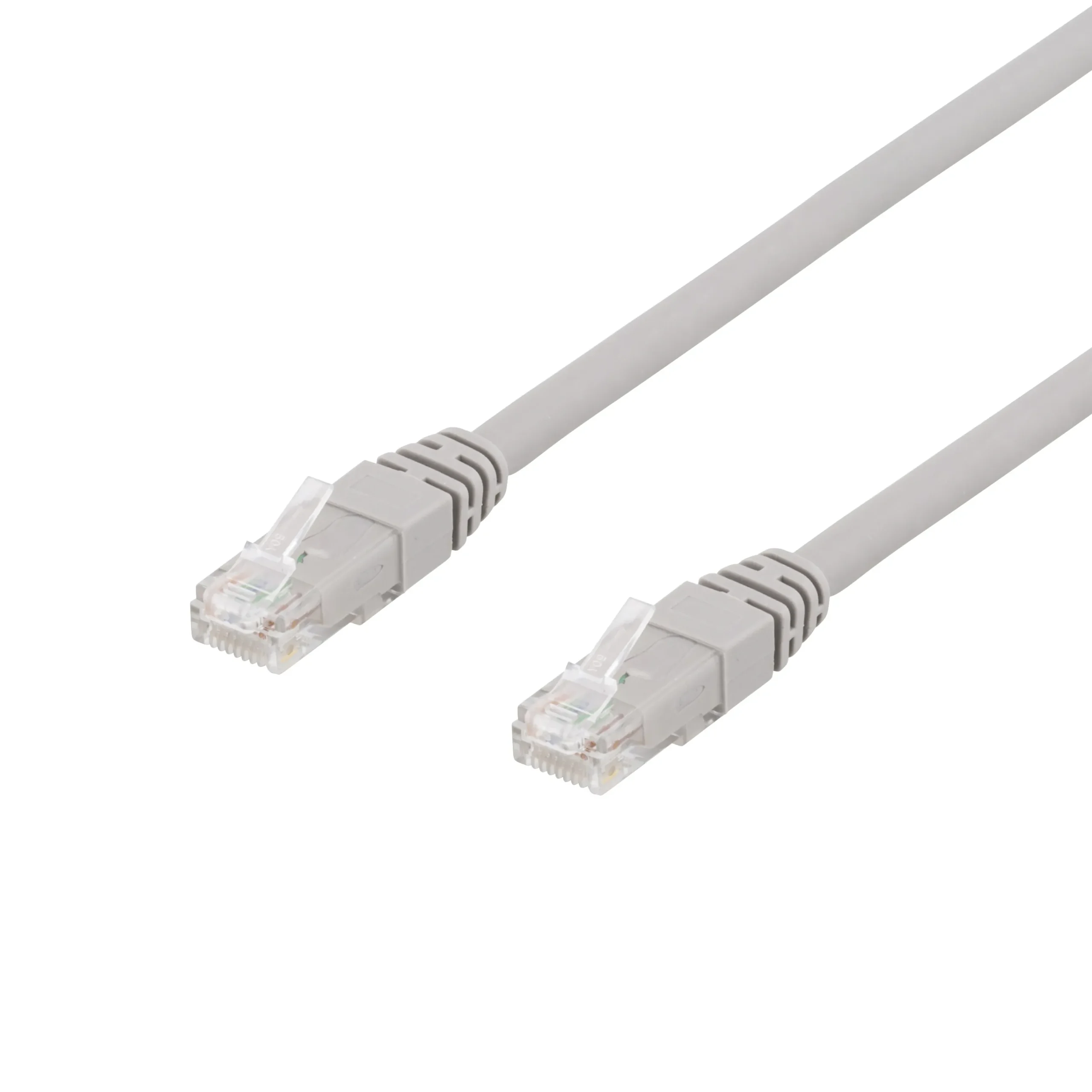 Deltaco Cat6a U/UTP -verkkokaapeli, 15 m, Harmaa