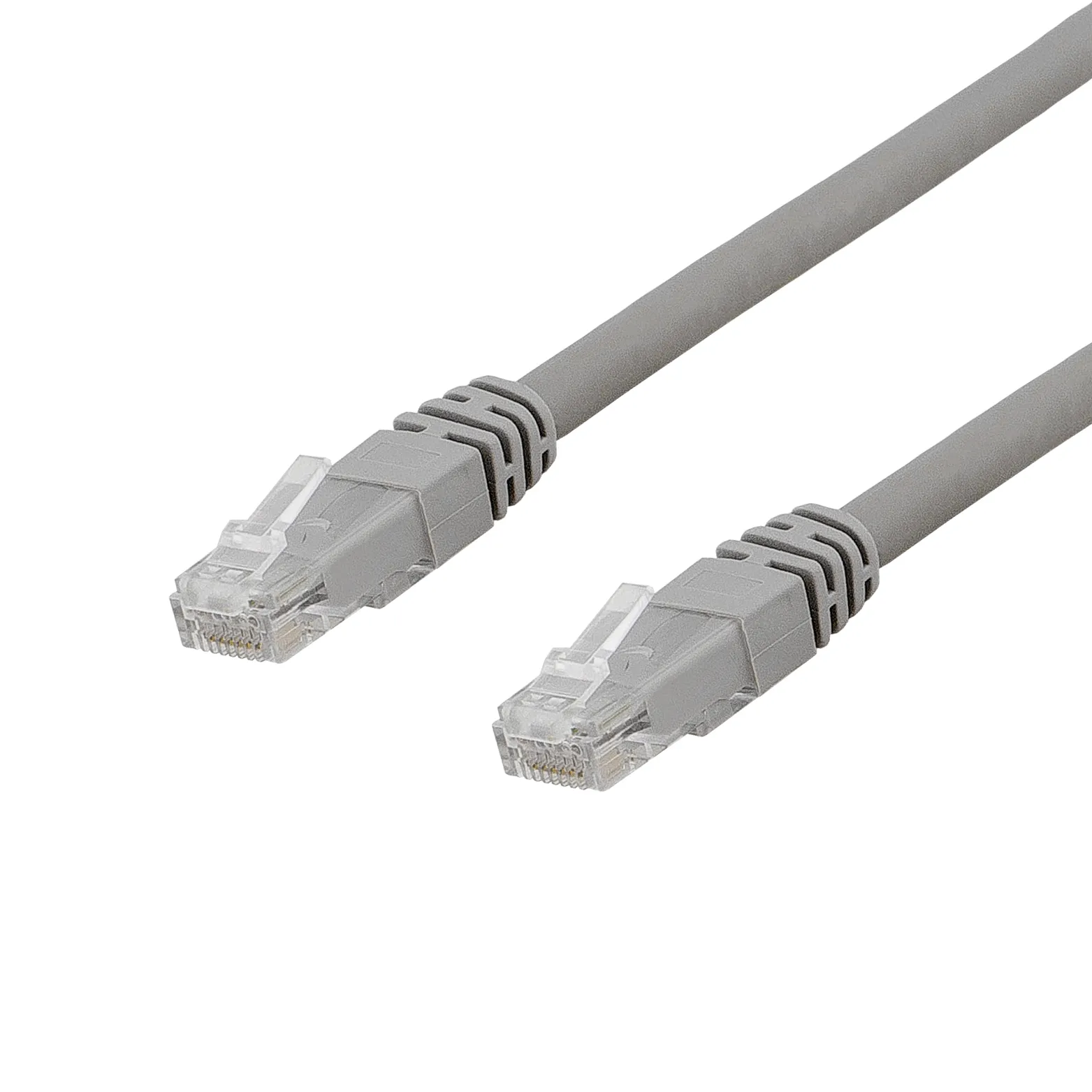 Deltaco Cat6a U/UTP -verkkokaapeli, 0,3 m, Harmaa