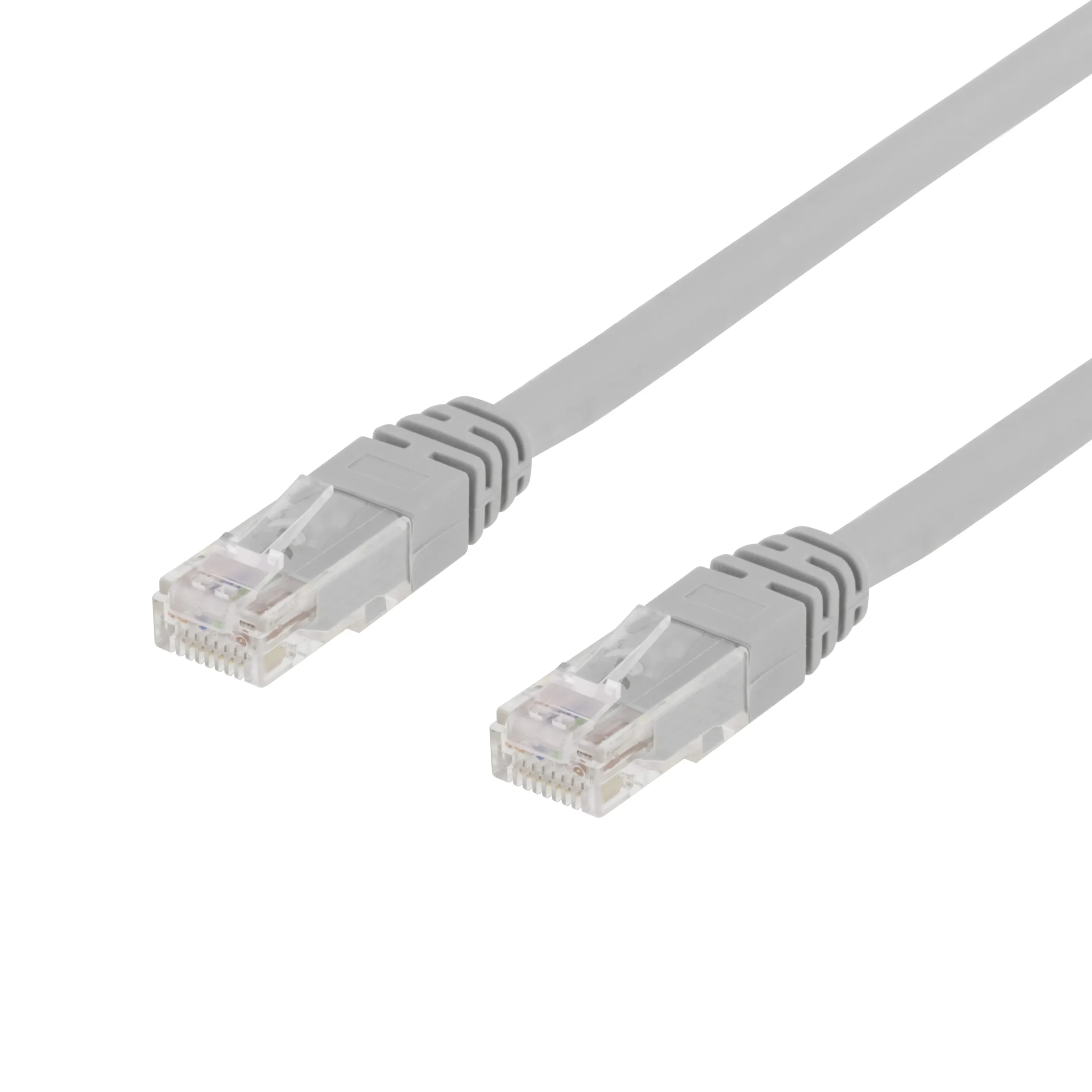 Deltaco Cat6 U/UTP -verkkokaapeli, 0,75 m, Harmaa