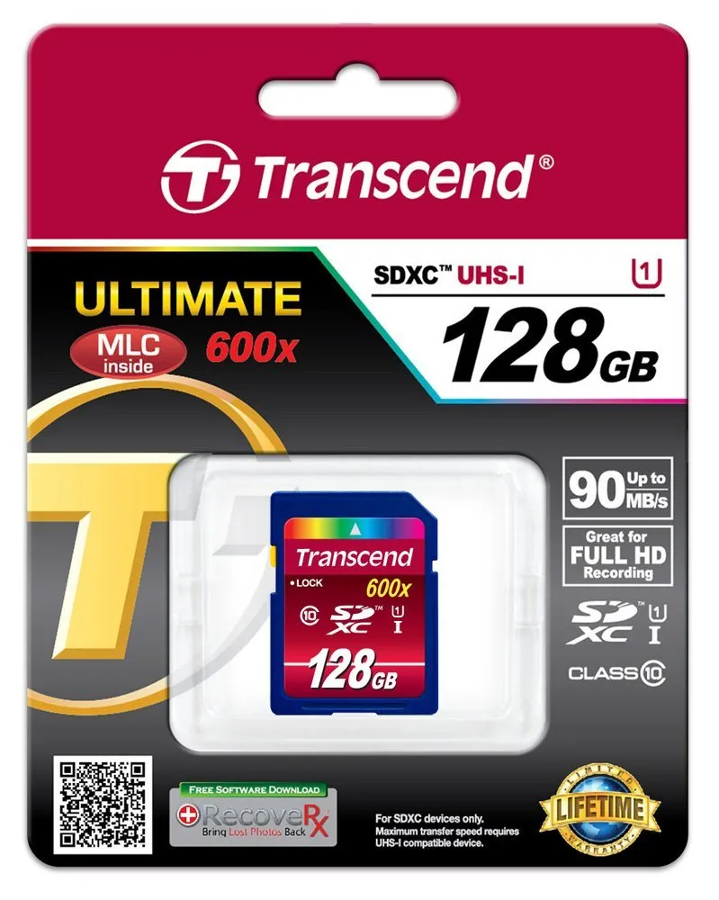 Transcend 128GB Ultimate Class 10 UHS-1 U1 - SDXC