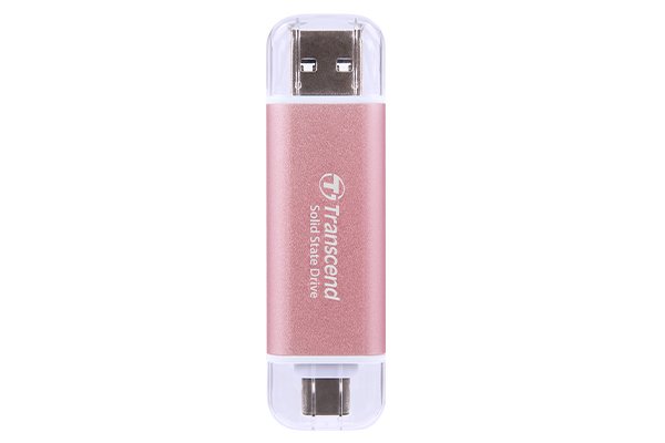 Transcend ESD310 1 Tt USB-C -ulkoinen SSD, Vaaleanpunainen